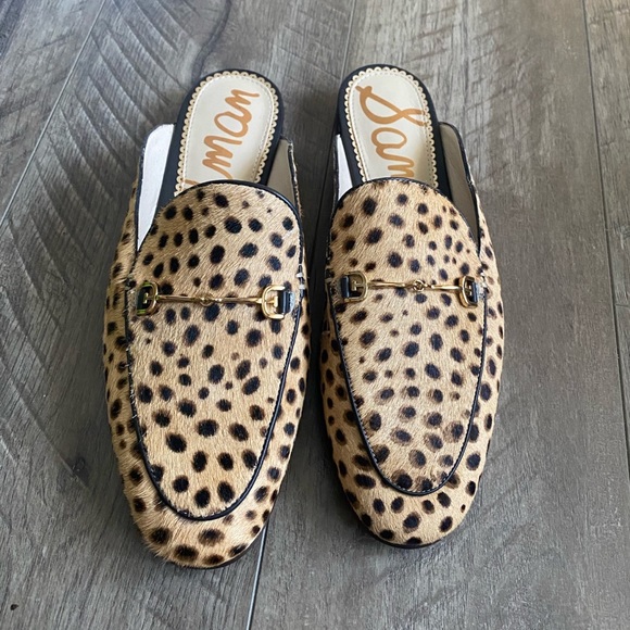 Sam Edelman Linnie Bit Mule Leopard Calf Hair 8.5 NWB Blogger Favorite - Picture 2 of 5